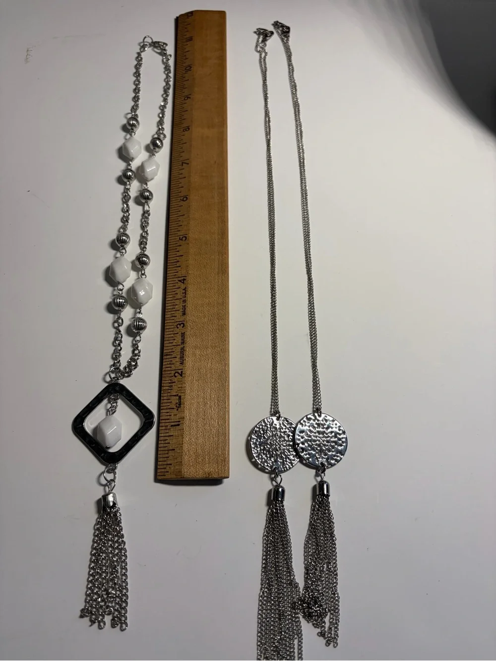 Silver-Tone Layered Chain Necklace and Bracelet Set - Elegant Women's Jewelry 8